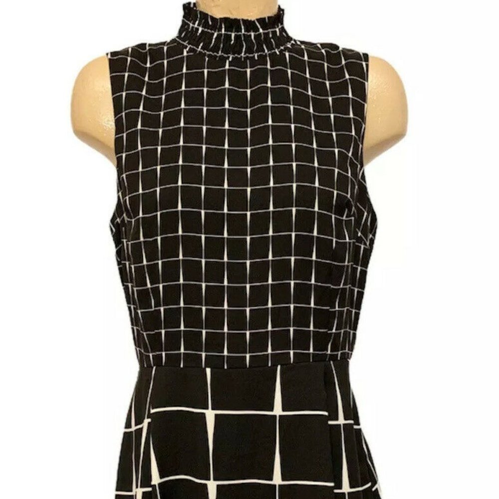 Who What Wear Black White Sleeveless Dress LX